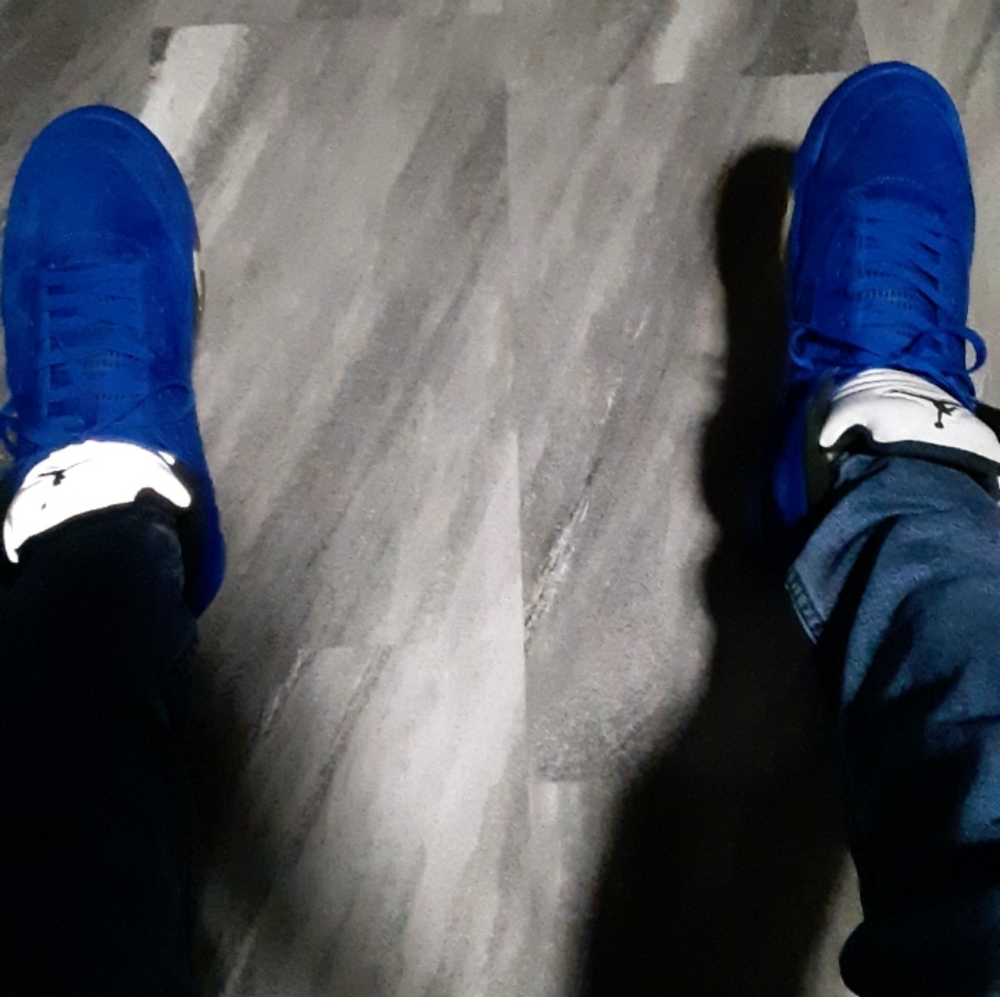 Jordan retro 5 blue suede